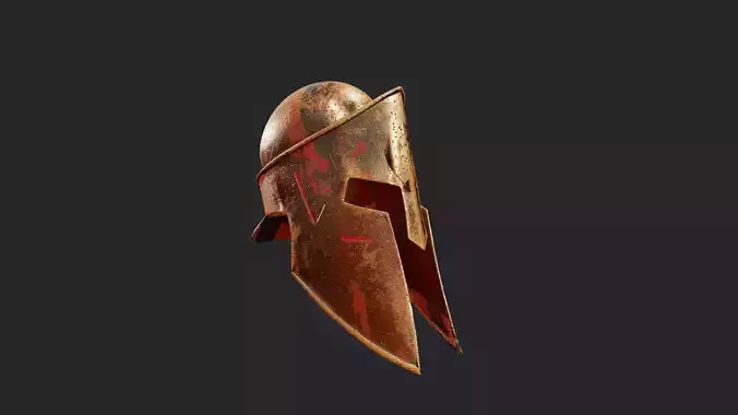 Spartan Helmet - Tutorial Included Low-poly 3D model