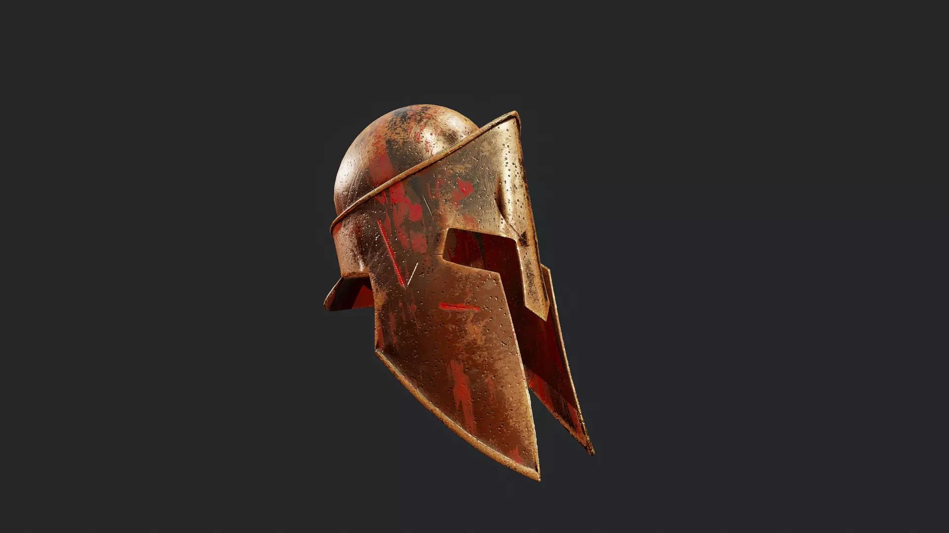 Spartan Helmet - Tutorial Included Low-poly 3D model_0