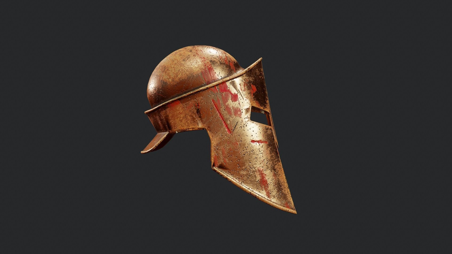 Spartan Helmet - Tutorial Included Low-poly 3D model_4
