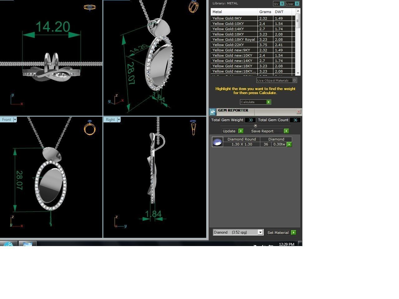 Women Pendant 3D print model_4