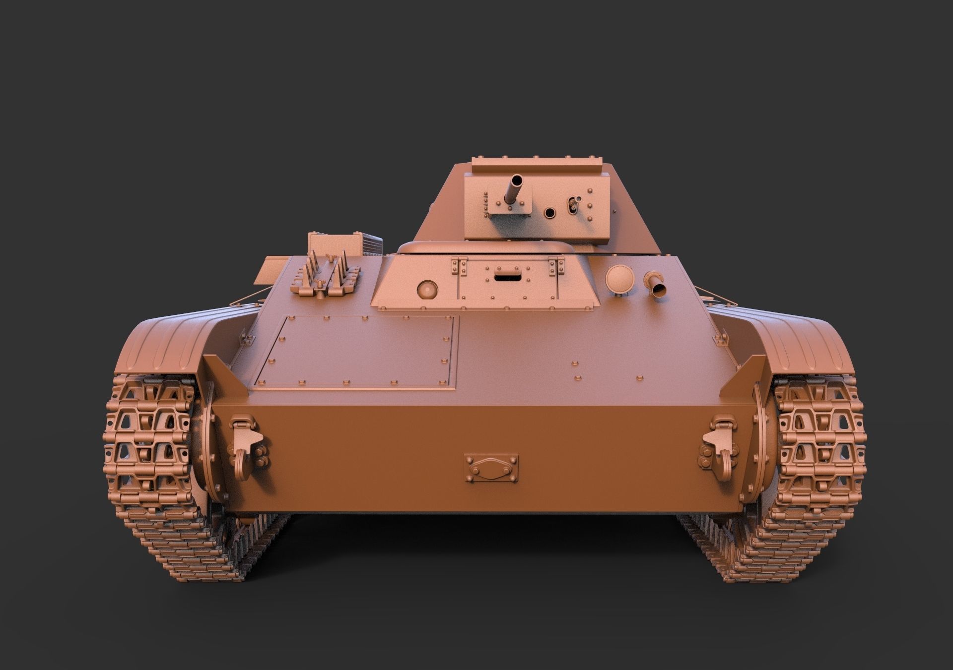 Soviet light tank T-60 3D model_9