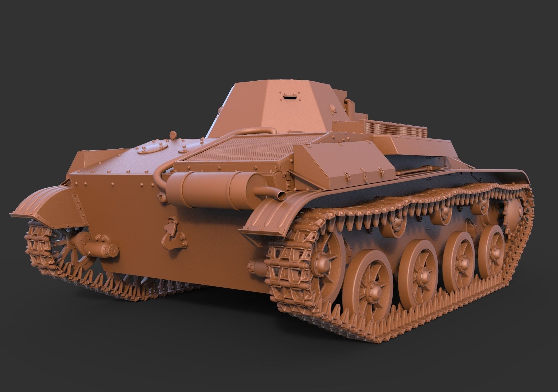 Soviet light tank T-60 3D model_12