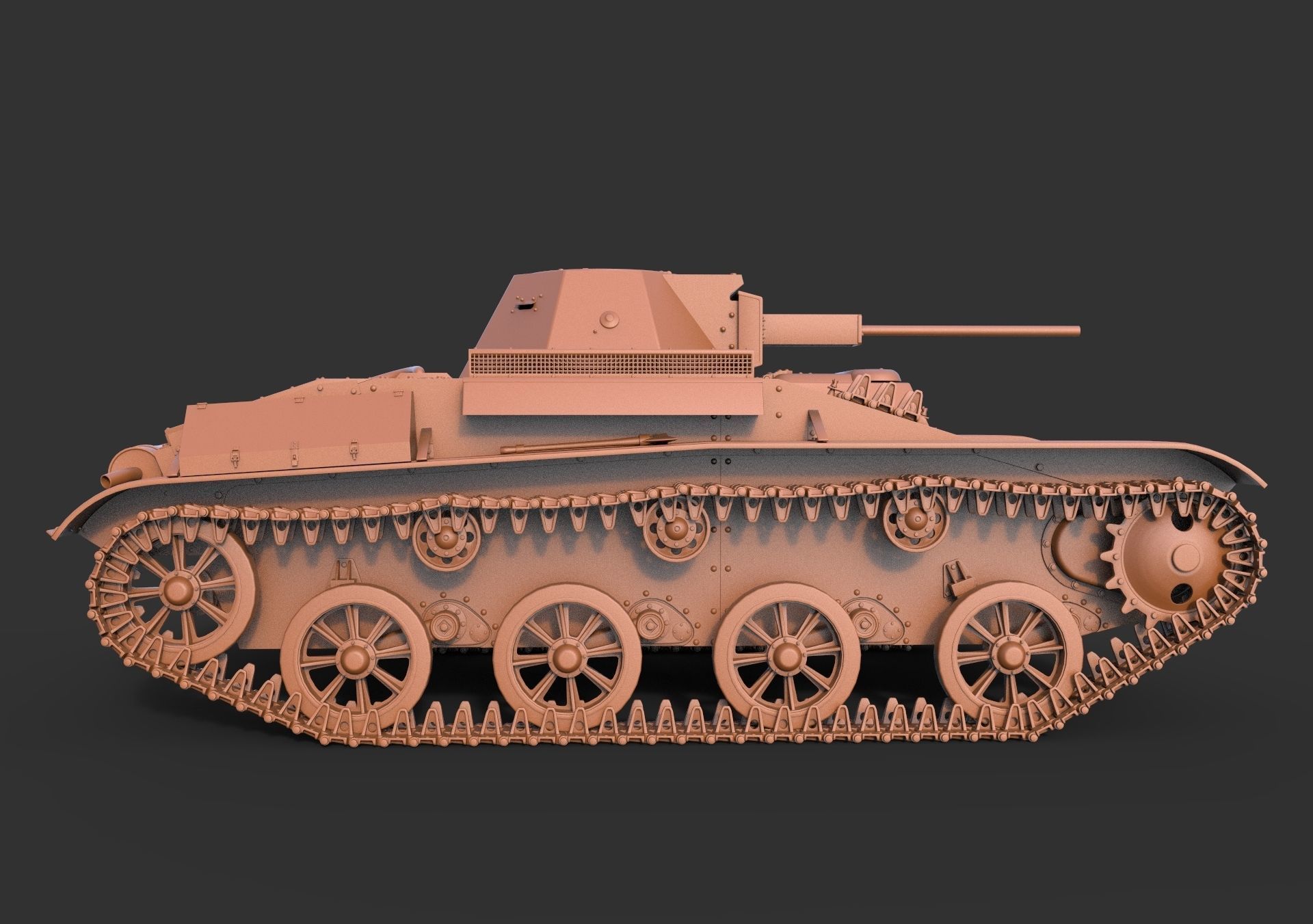 Soviet light tank T-60 3D model_11