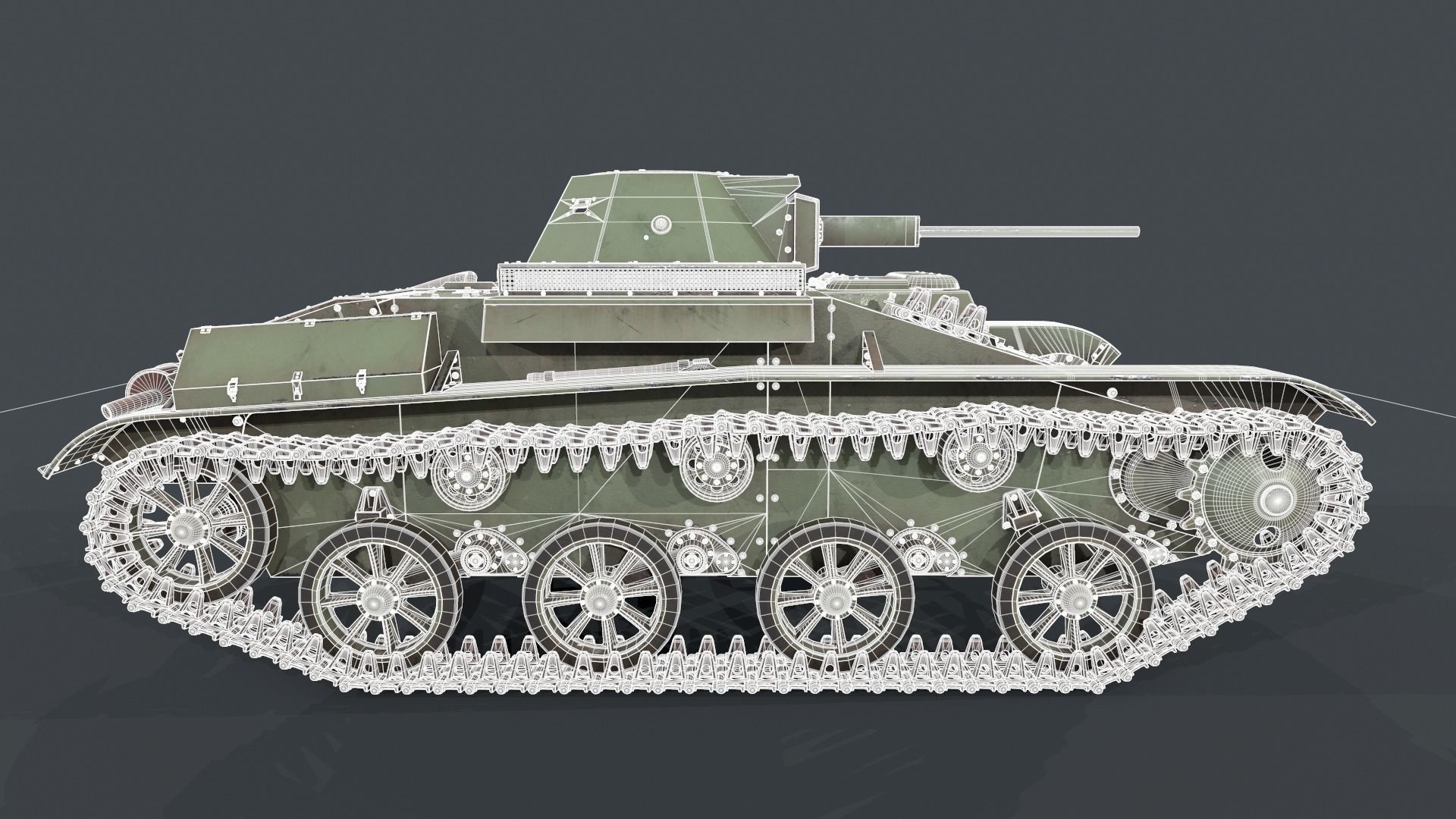 Soviet light tank T-60 3D model_19