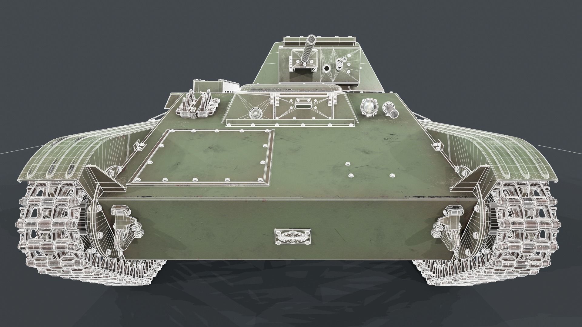 Soviet light tank T-60 3D model_17