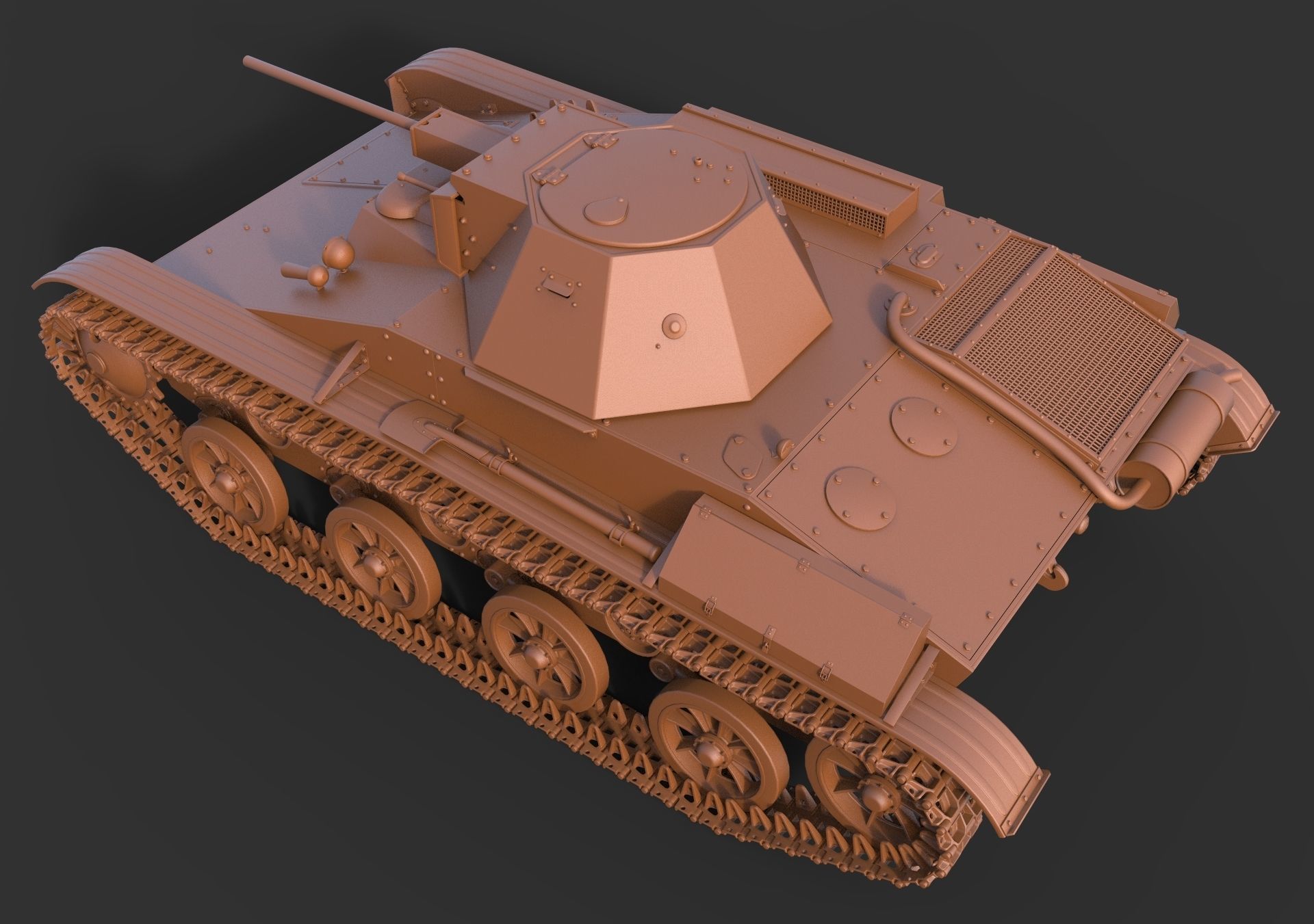 Soviet light tank T-60 3D model_14