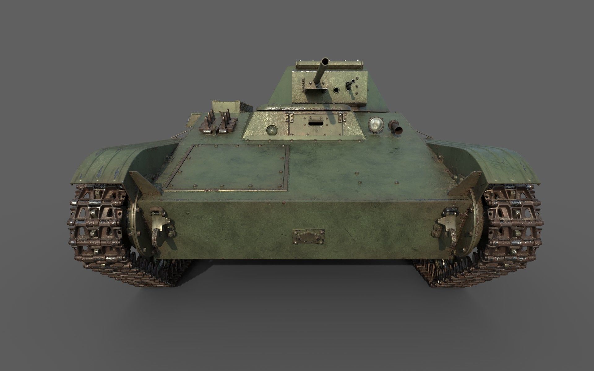 Soviet light tank T-60 3D model_2