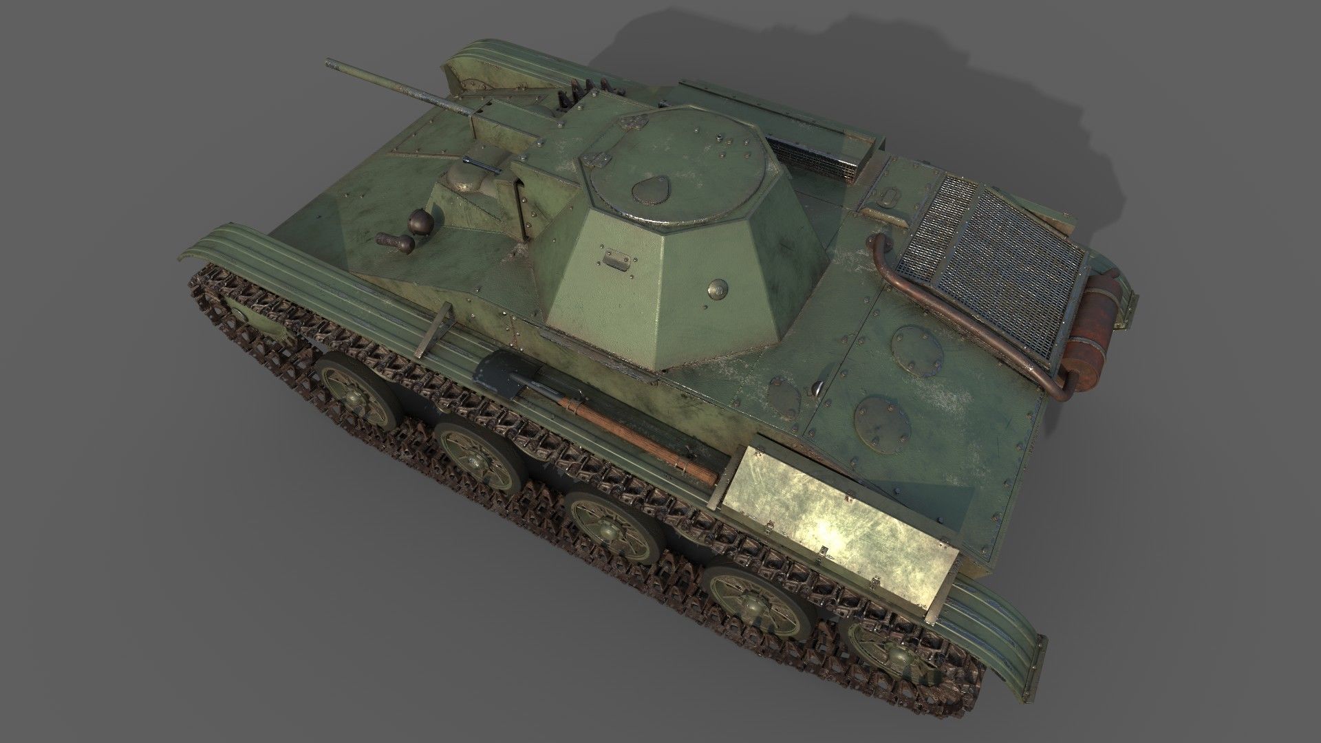 Soviet light tank T-60 3D model_6