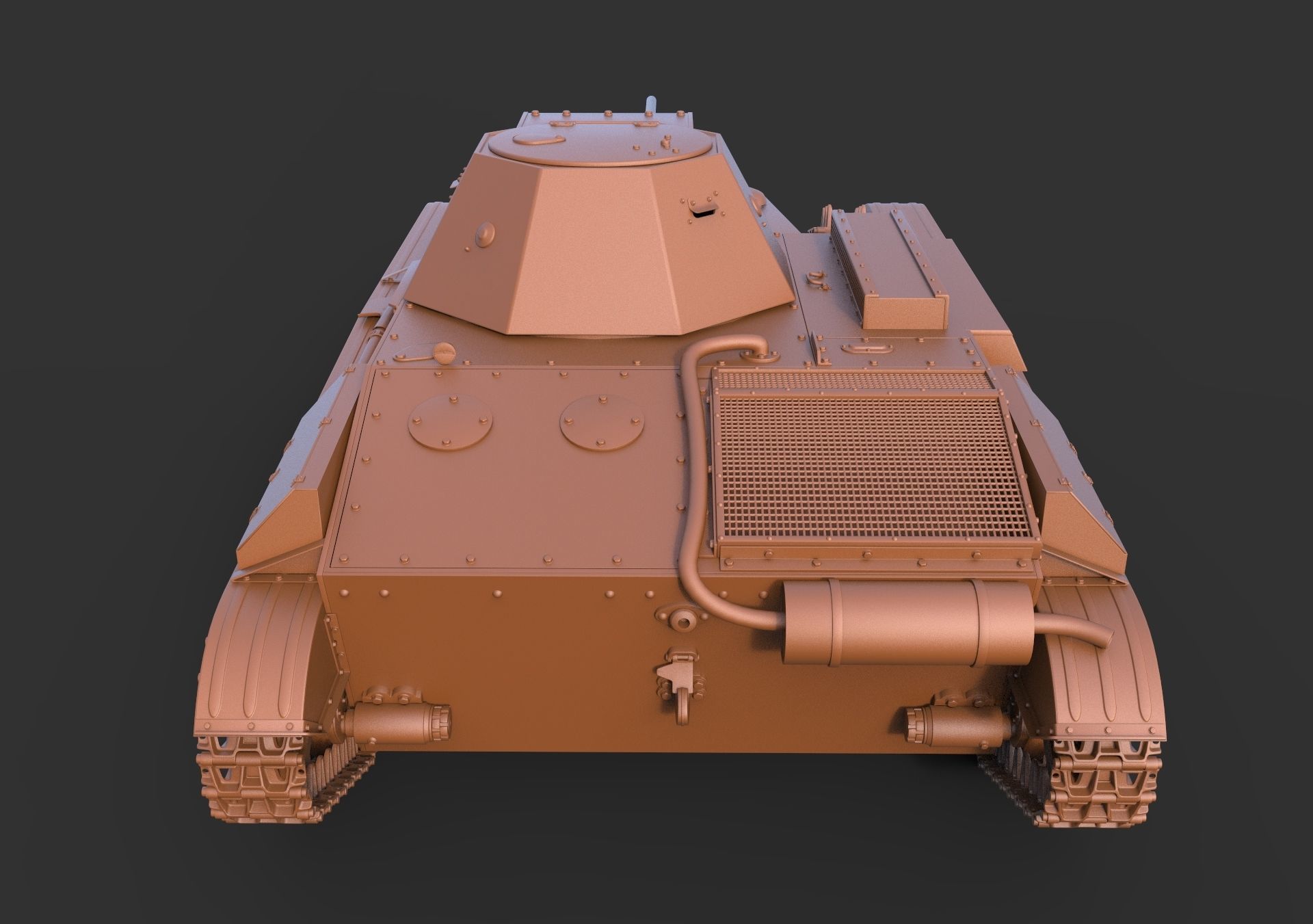 Soviet light tank T-60 3D model_13