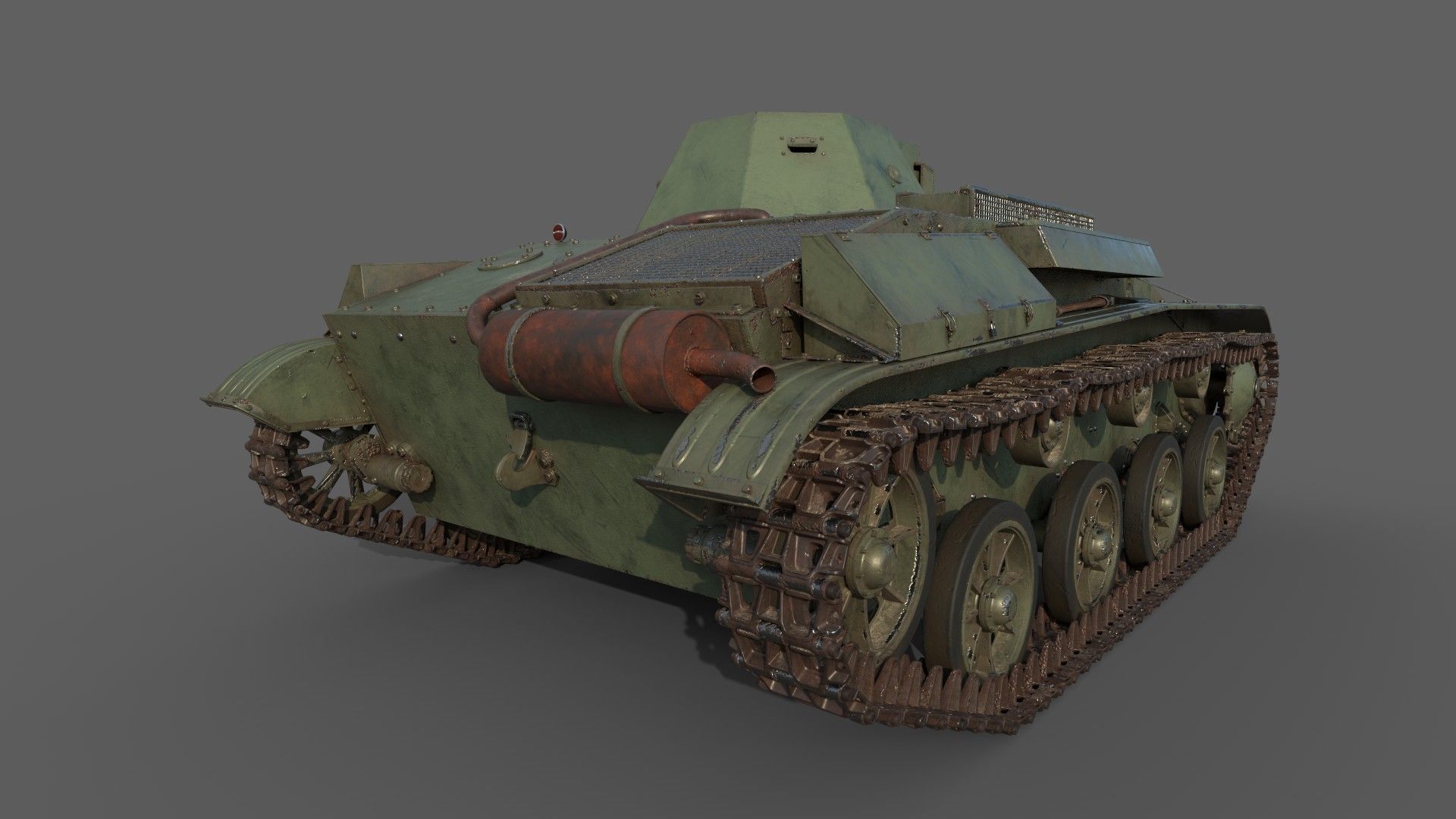 Soviet light tank T-60 3D model_5