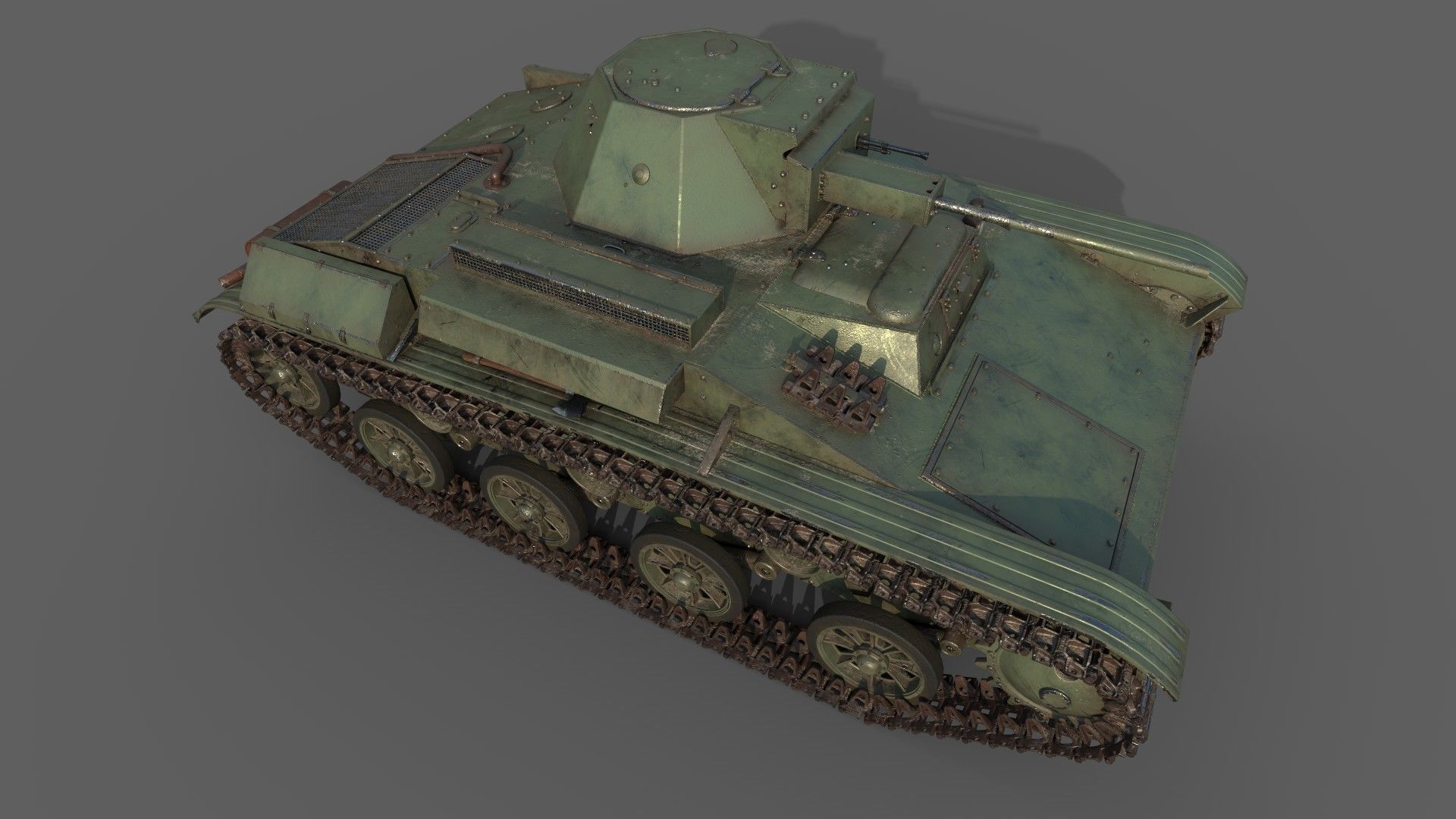 Soviet light tank T-60 3D model_7