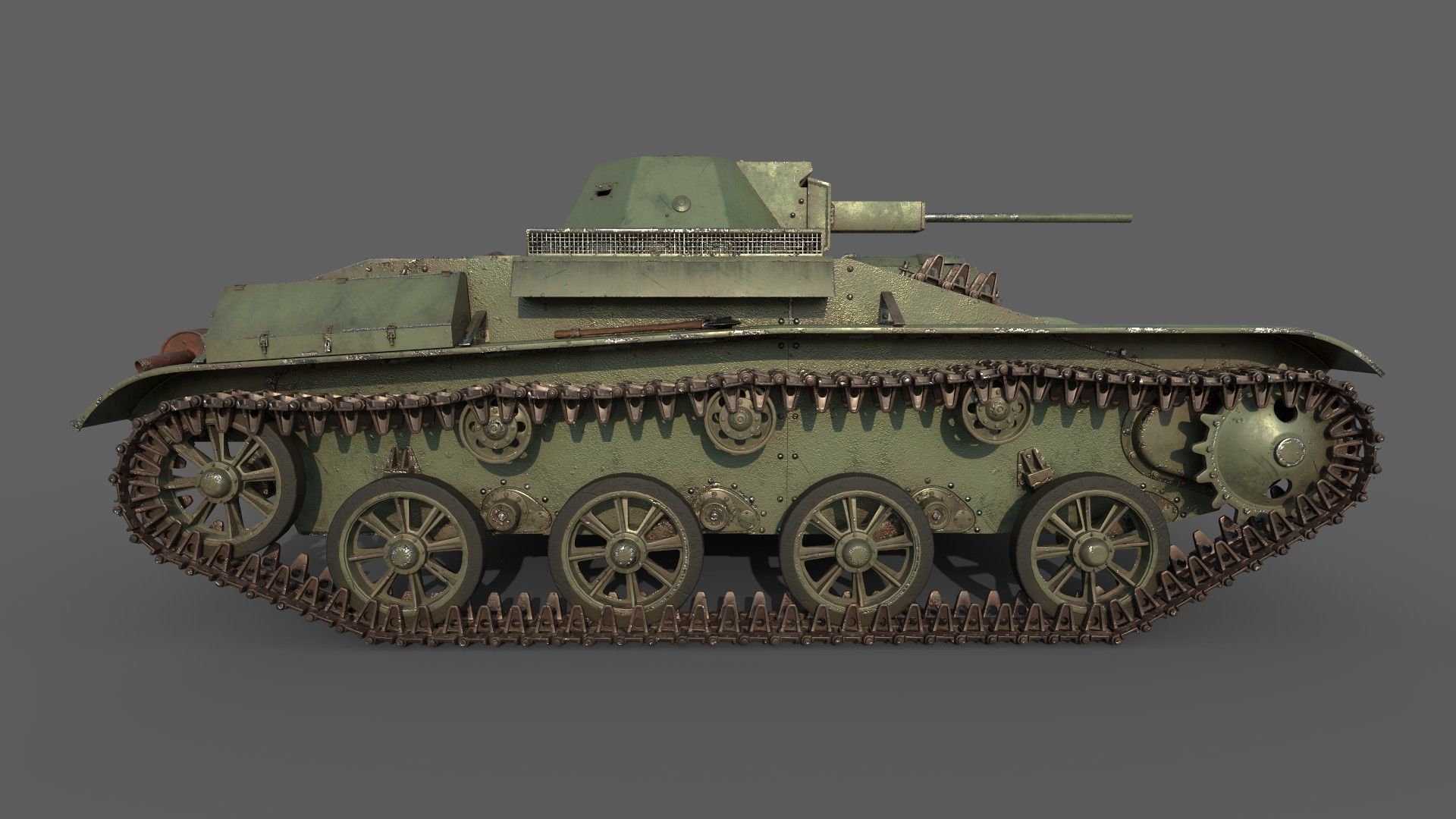 Soviet light tank T-60 3D model_4