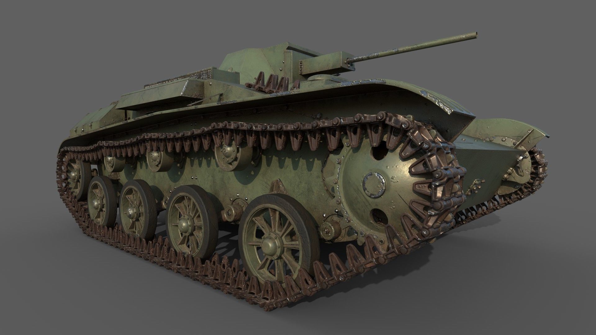 Soviet light tank T-60 3D model_3