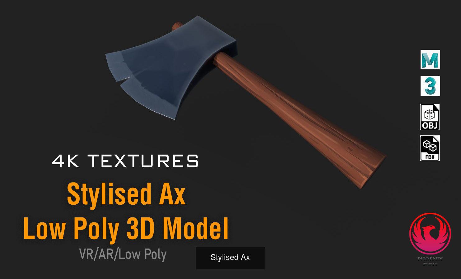 Stylised low poly 3d model axes and tools in game 3D Model Collection_2