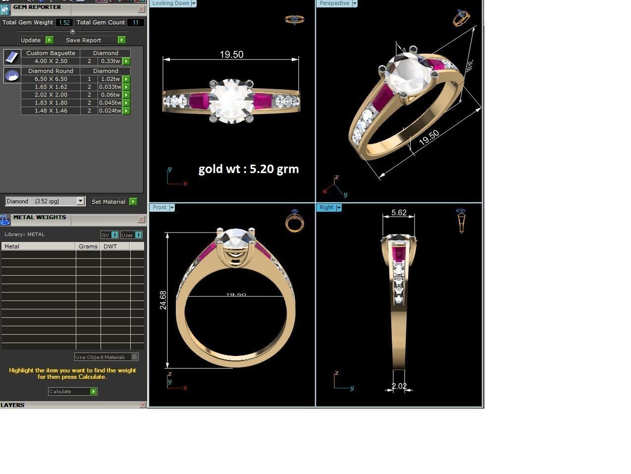 Solitaire ring model 3D print model 3D print model_8