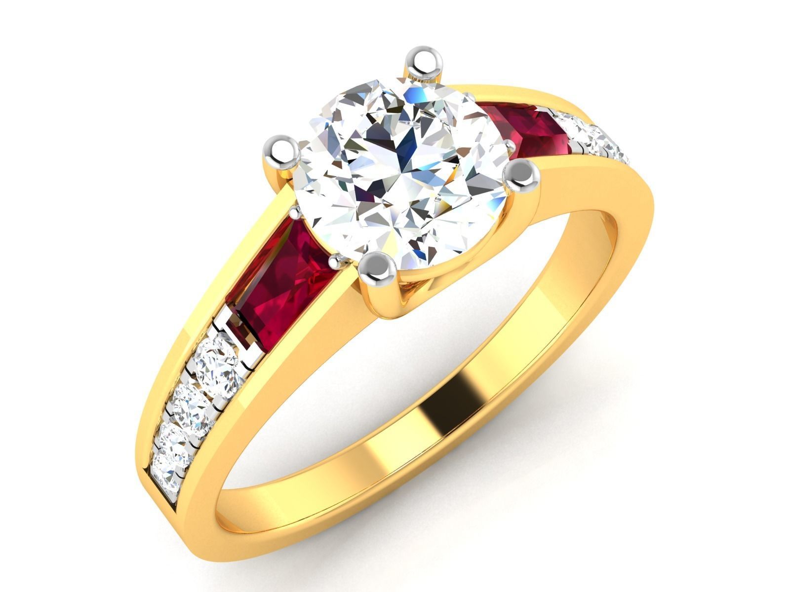 Solitaire ring model 3D print model 3D print model_1