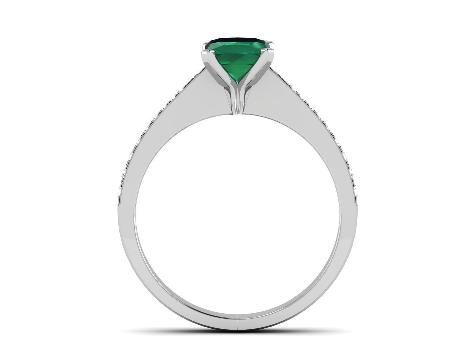 Solitaire ring model 3D print model_2