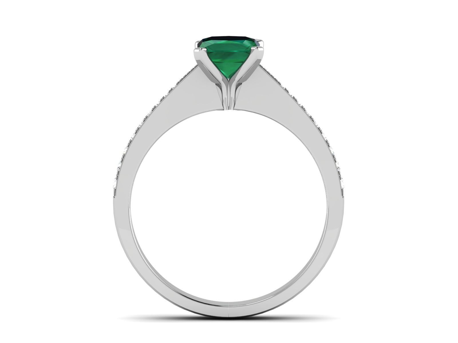 Solitaire ring model 3D print model_3
