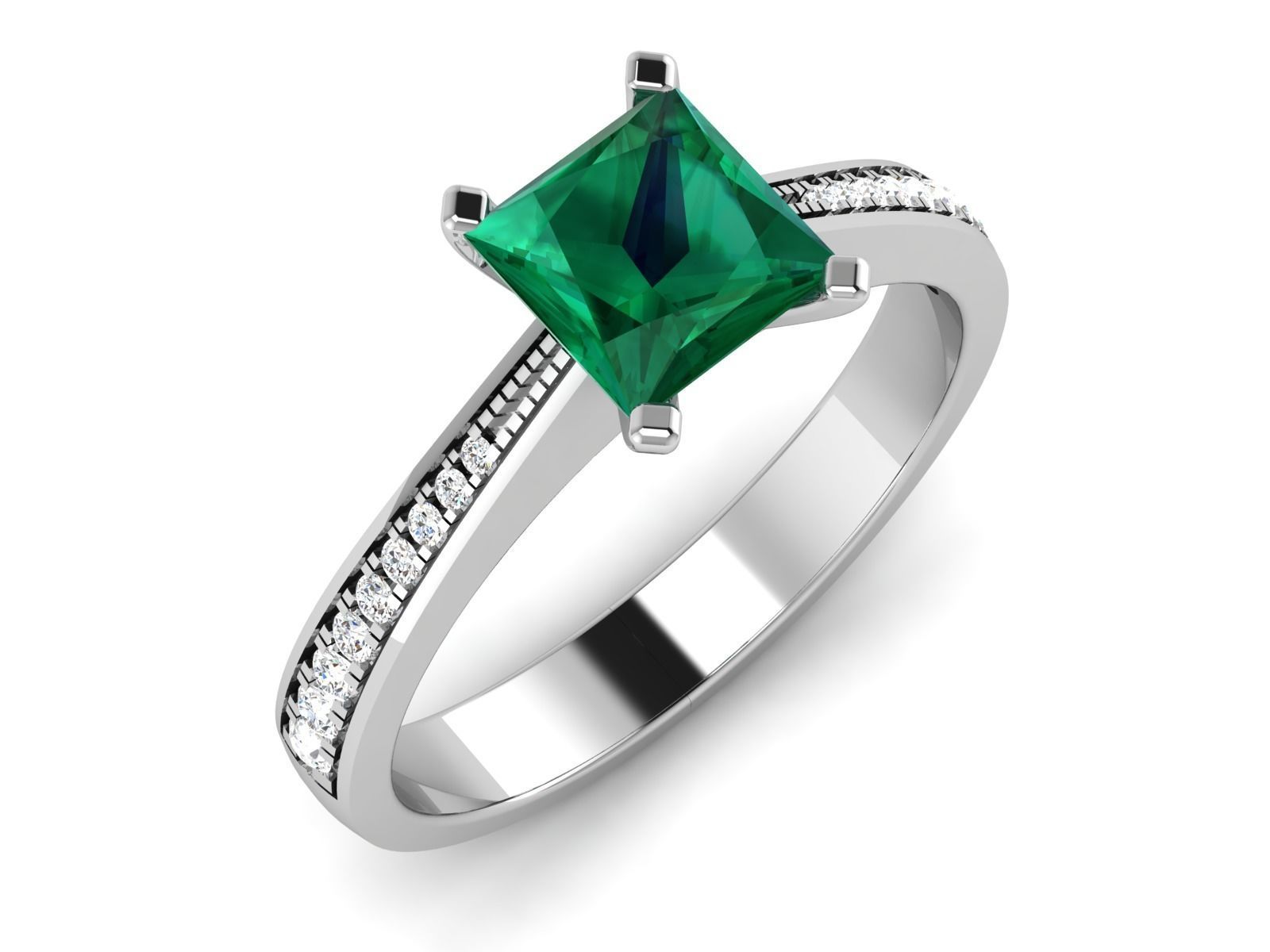 Solitaire ring model 3D print model_1