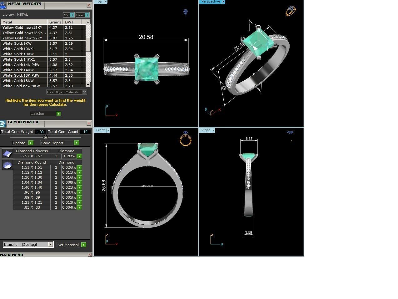 Solitaire ring model 3D print model_8