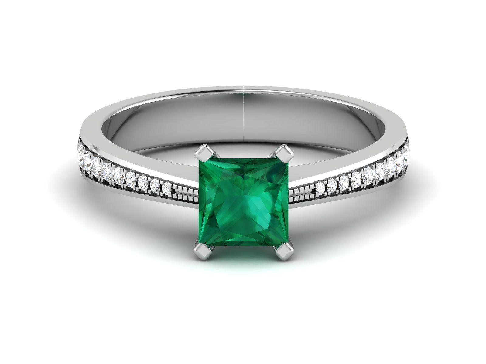 Solitaire ring model 3D print model_6