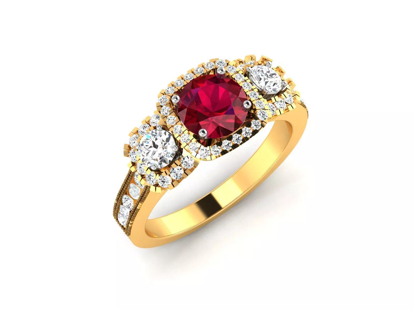 Solitaire ring model 3D print model 3D print model