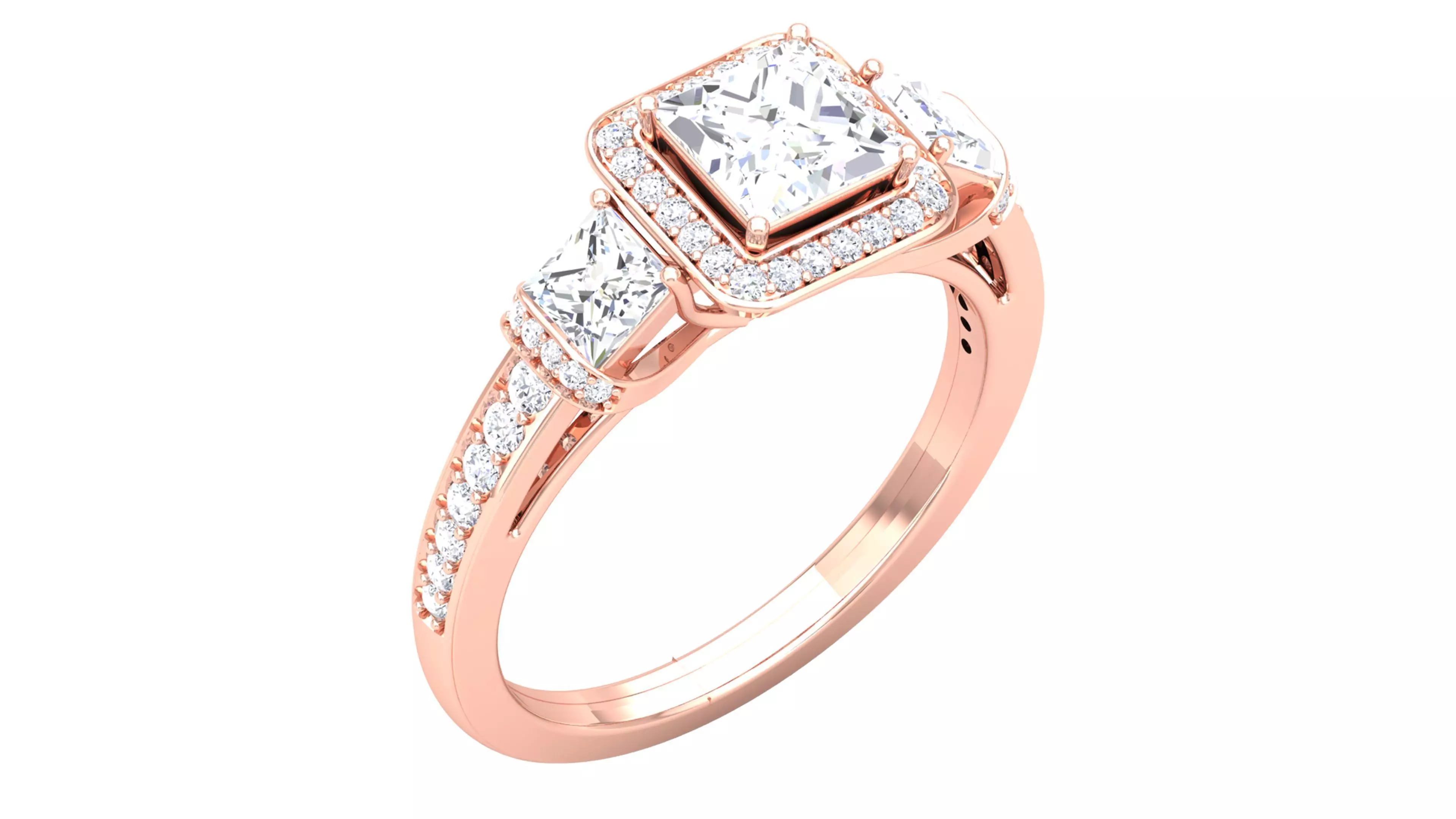 Solitaire ring model 3D print model