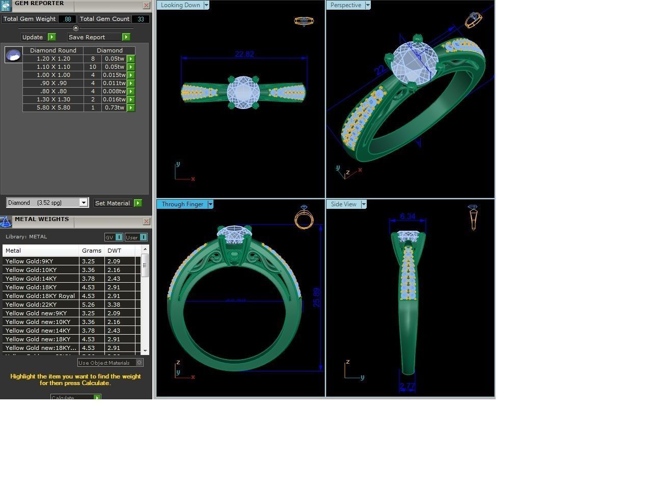 Solitaire ring model 3D print model_3