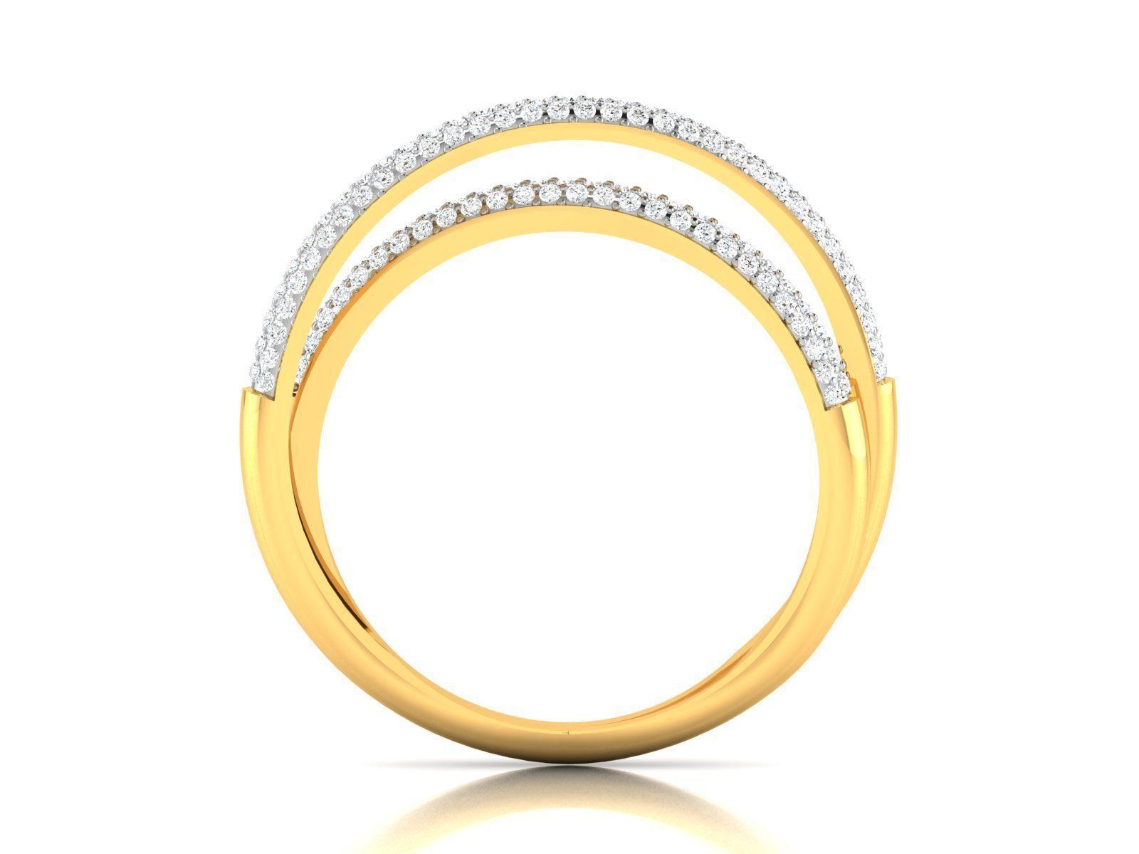 Band ring model 3D print model_2