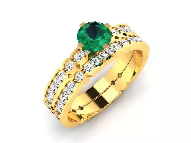 Solitaire ring model 3D print model