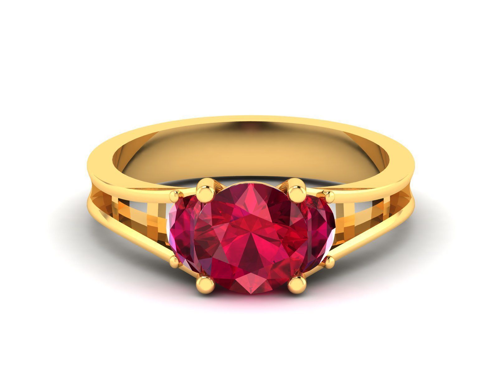 Solitaire ring model 3D print model 3D print model_6