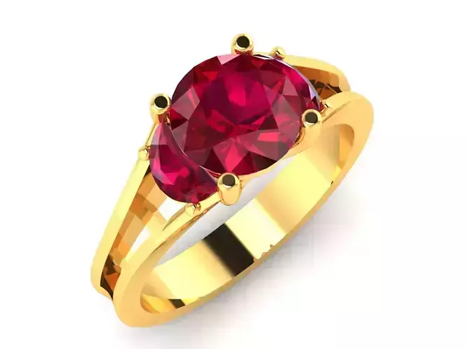 Solitaire ring model 3D print model