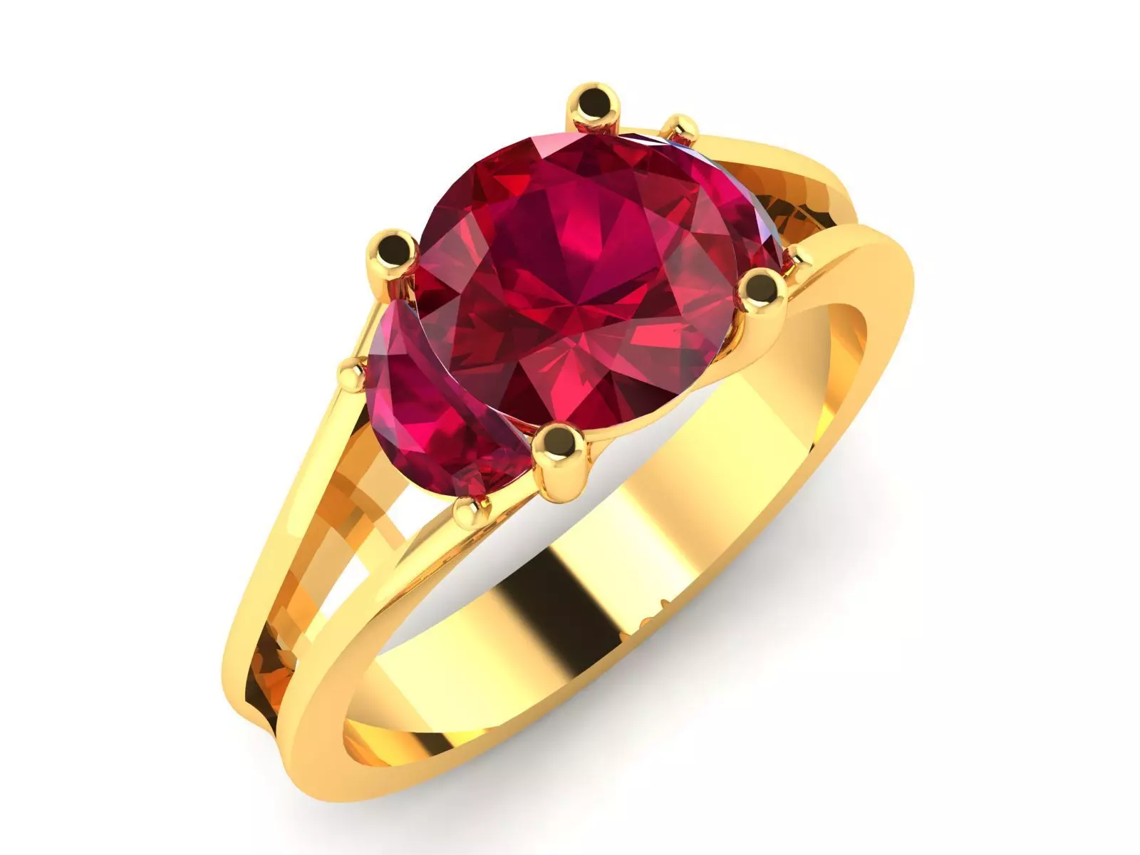 Solitaire ring model 3D print model 3D print model_0