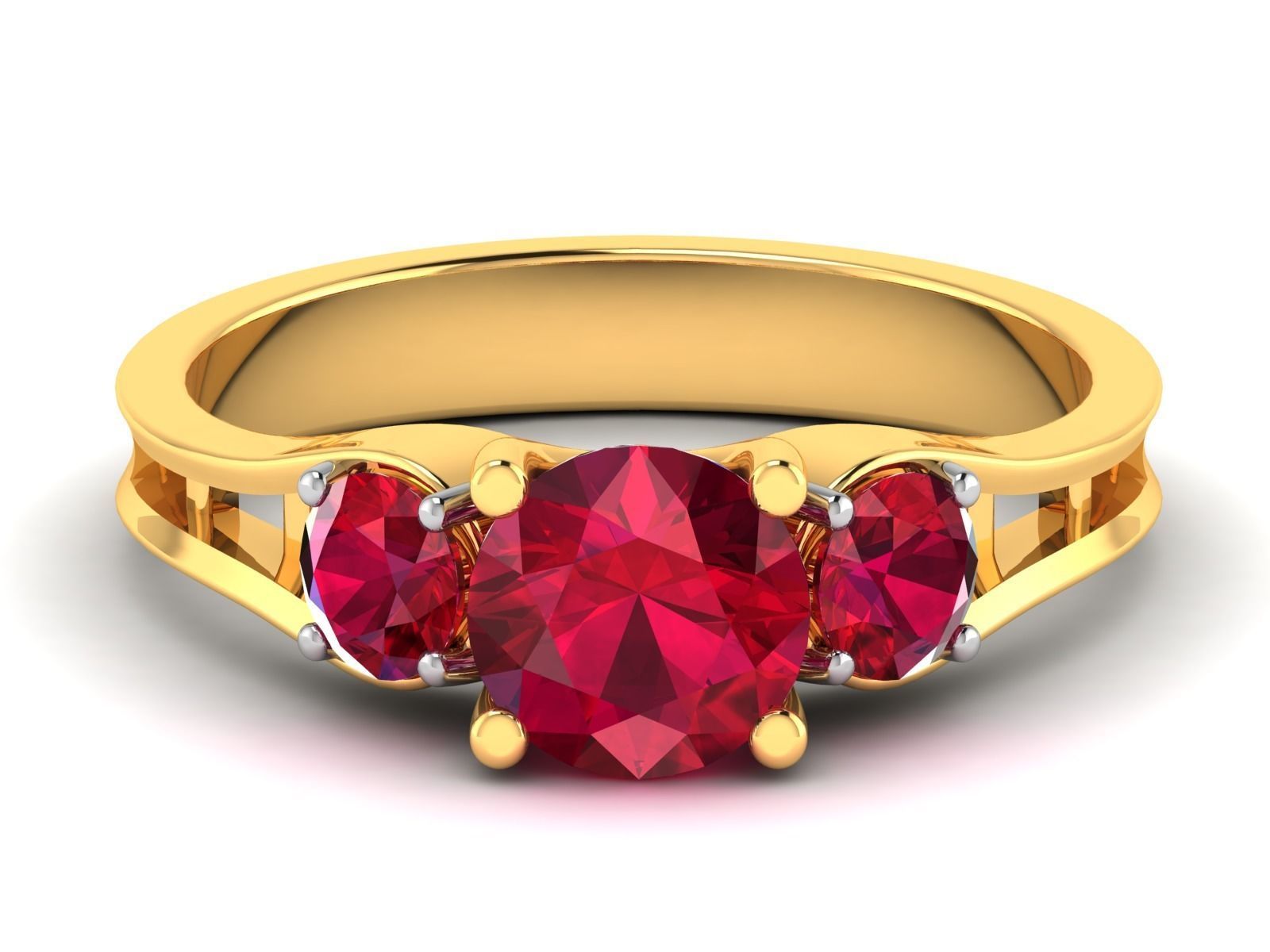 Solitaire ring model 3D print model 3D print model_7