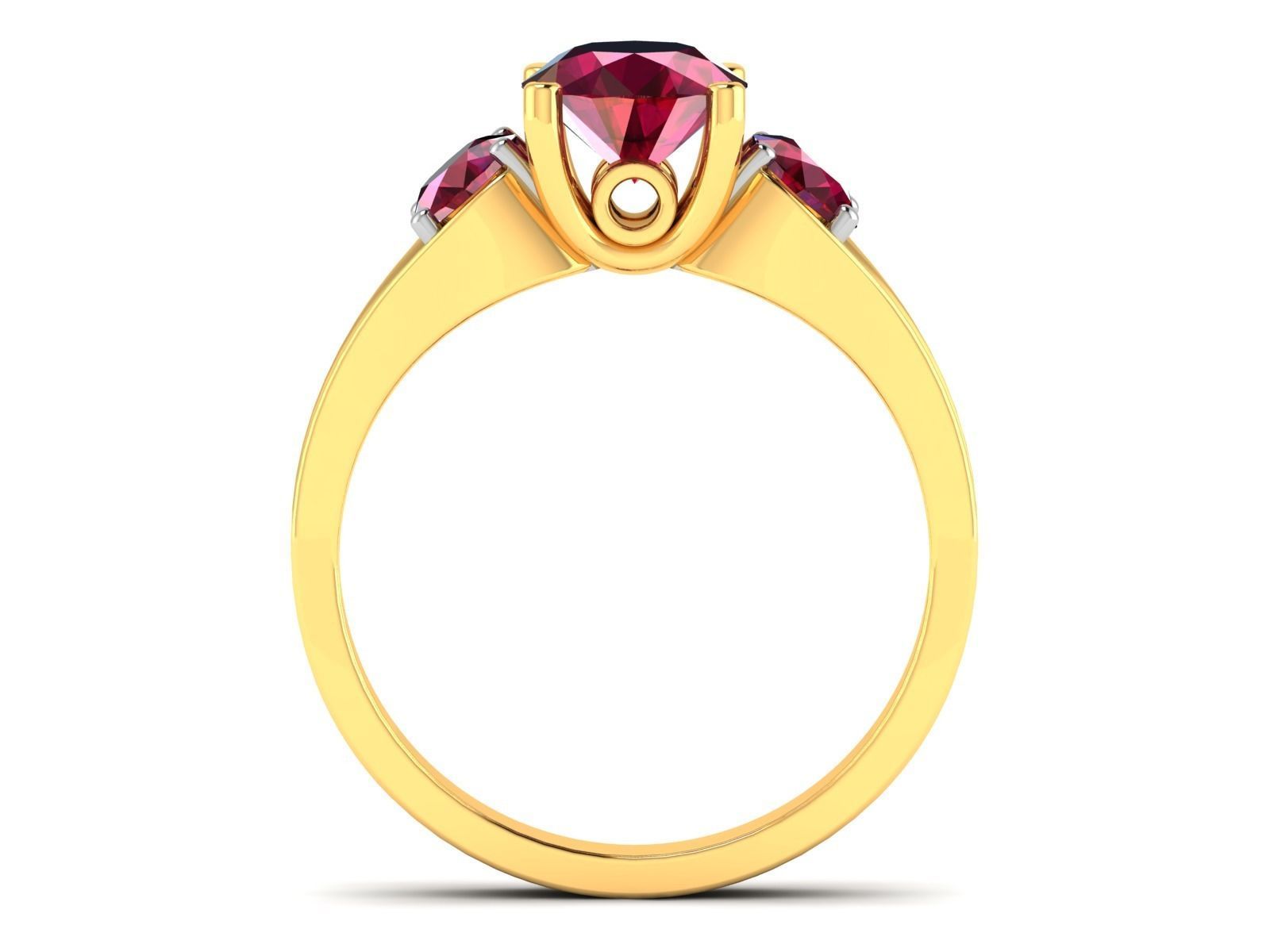 Solitaire ring model 3D print model 3D print model_2
