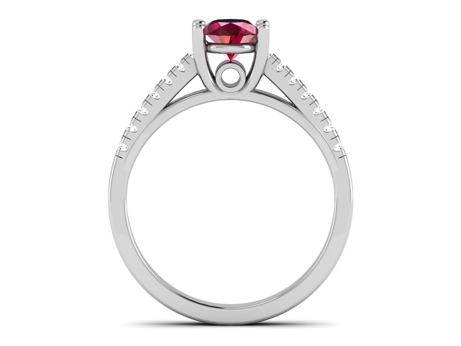 Solitaire ring model 3D print model 3D print model_8
