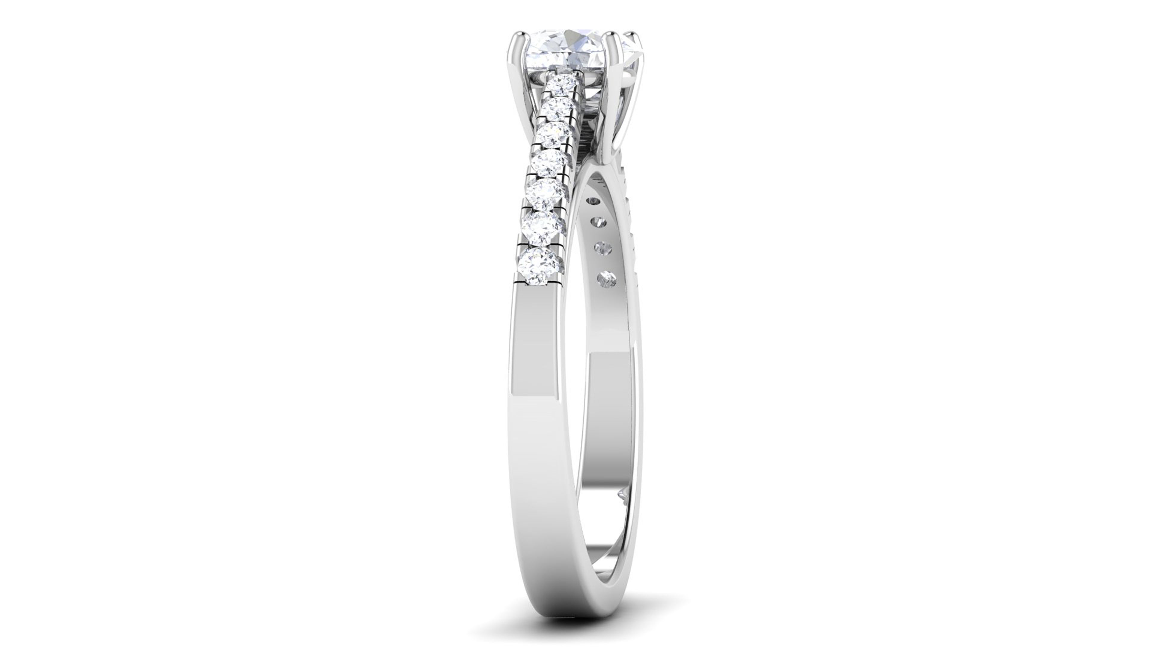 Solitaire ring model 3D print model 3D print model_2