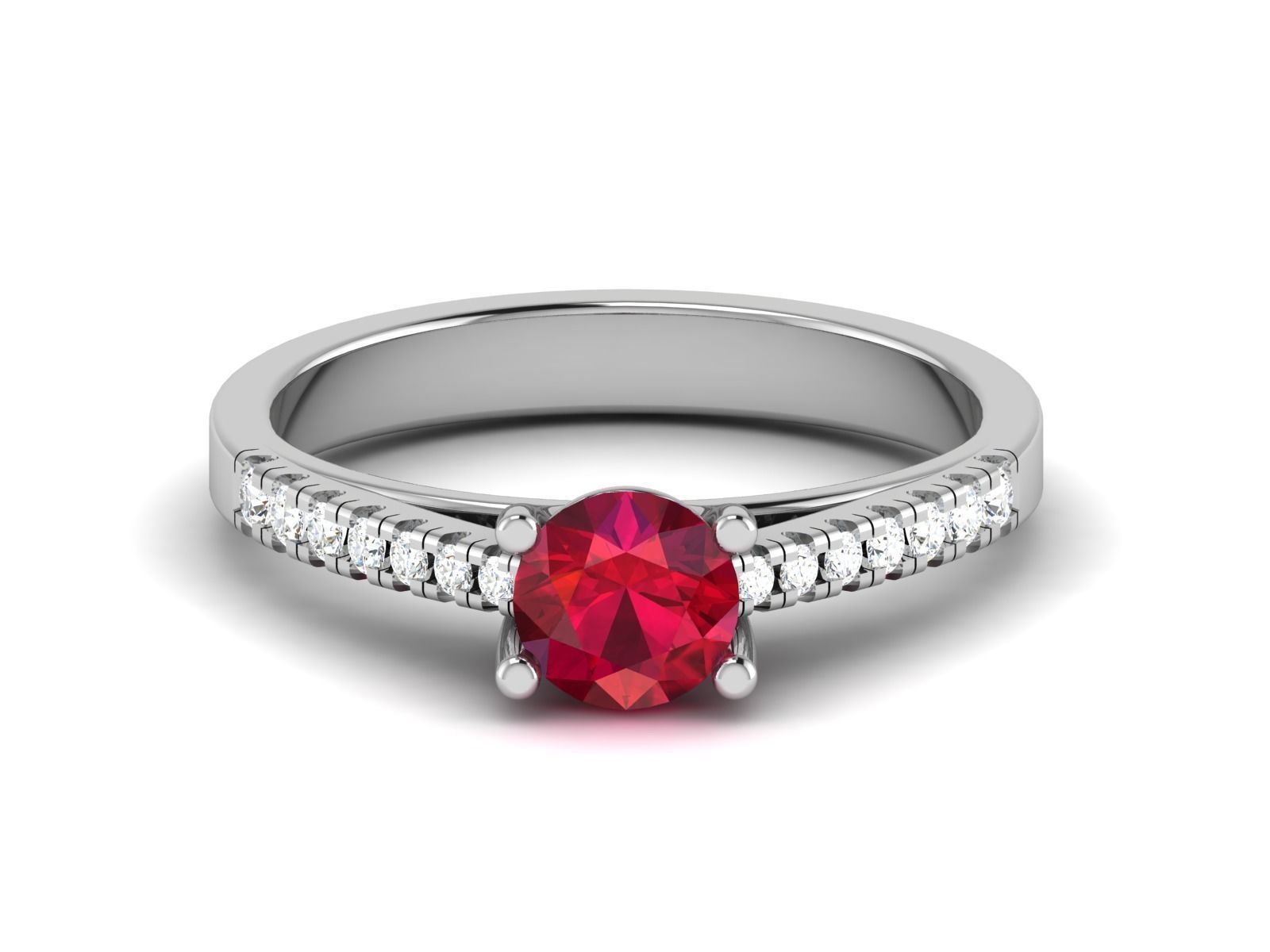 Solitaire ring model 3D print model 3D print model_11