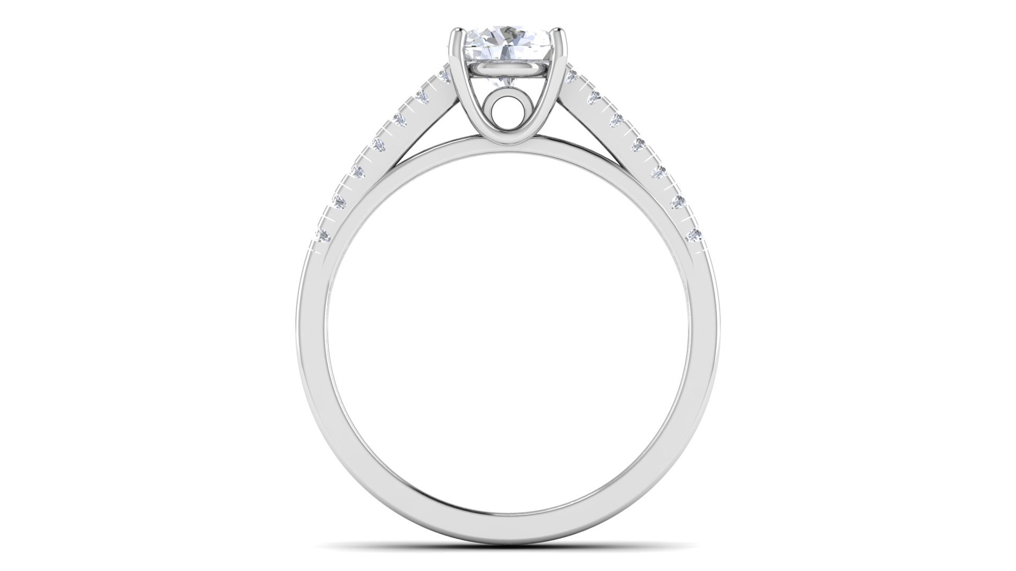 Solitaire ring model 3D print model 3D print model_1