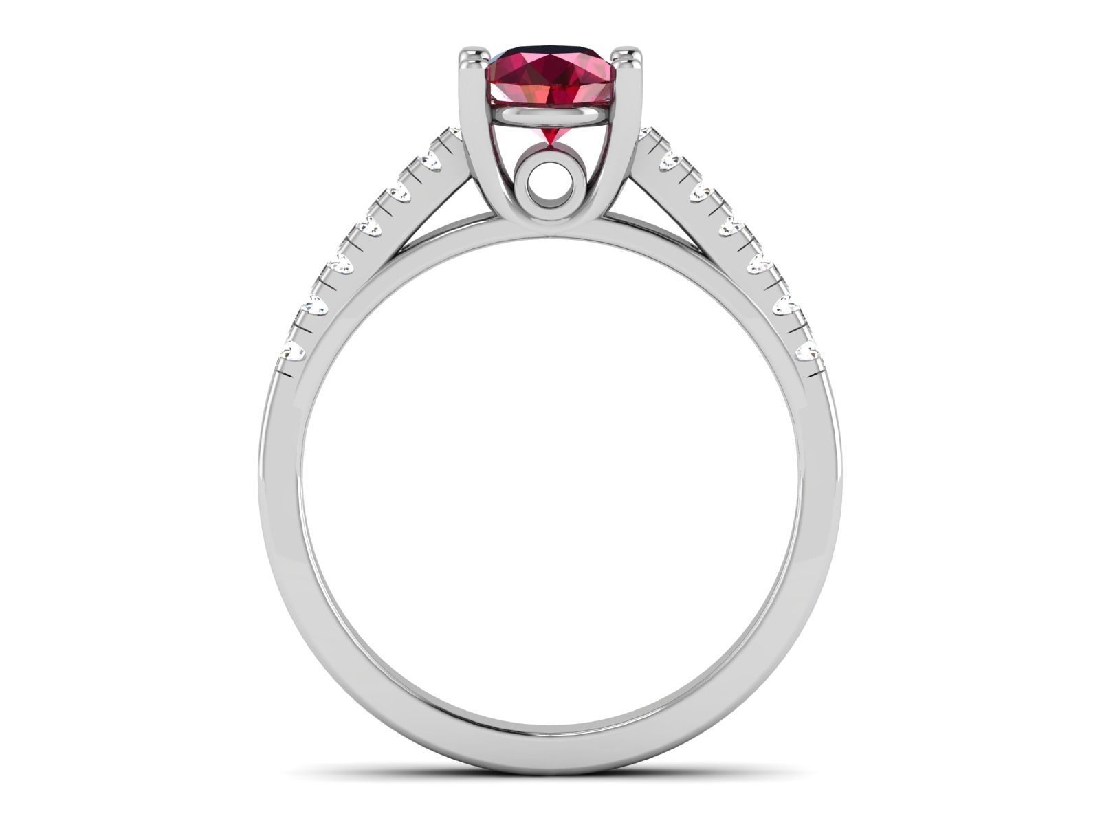 Solitaire ring model 3D print model 3D print model_9
