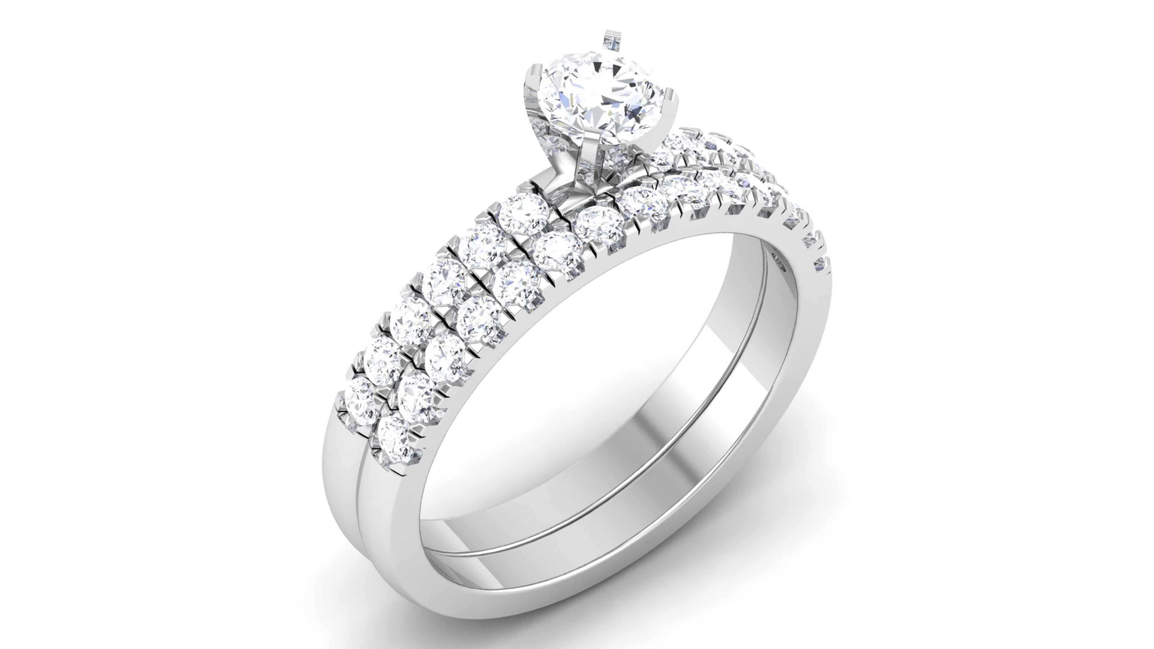 Solitaire ring model 3D print model 3D print model_17