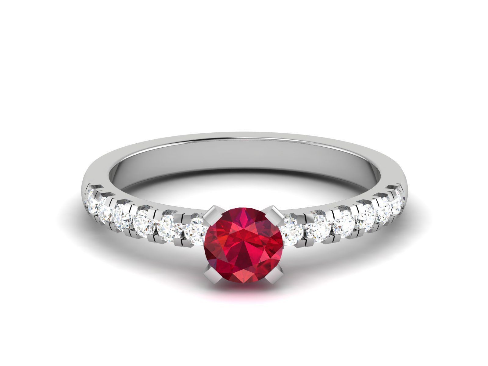 Solitaire ring model 3D print model 3D print model_5