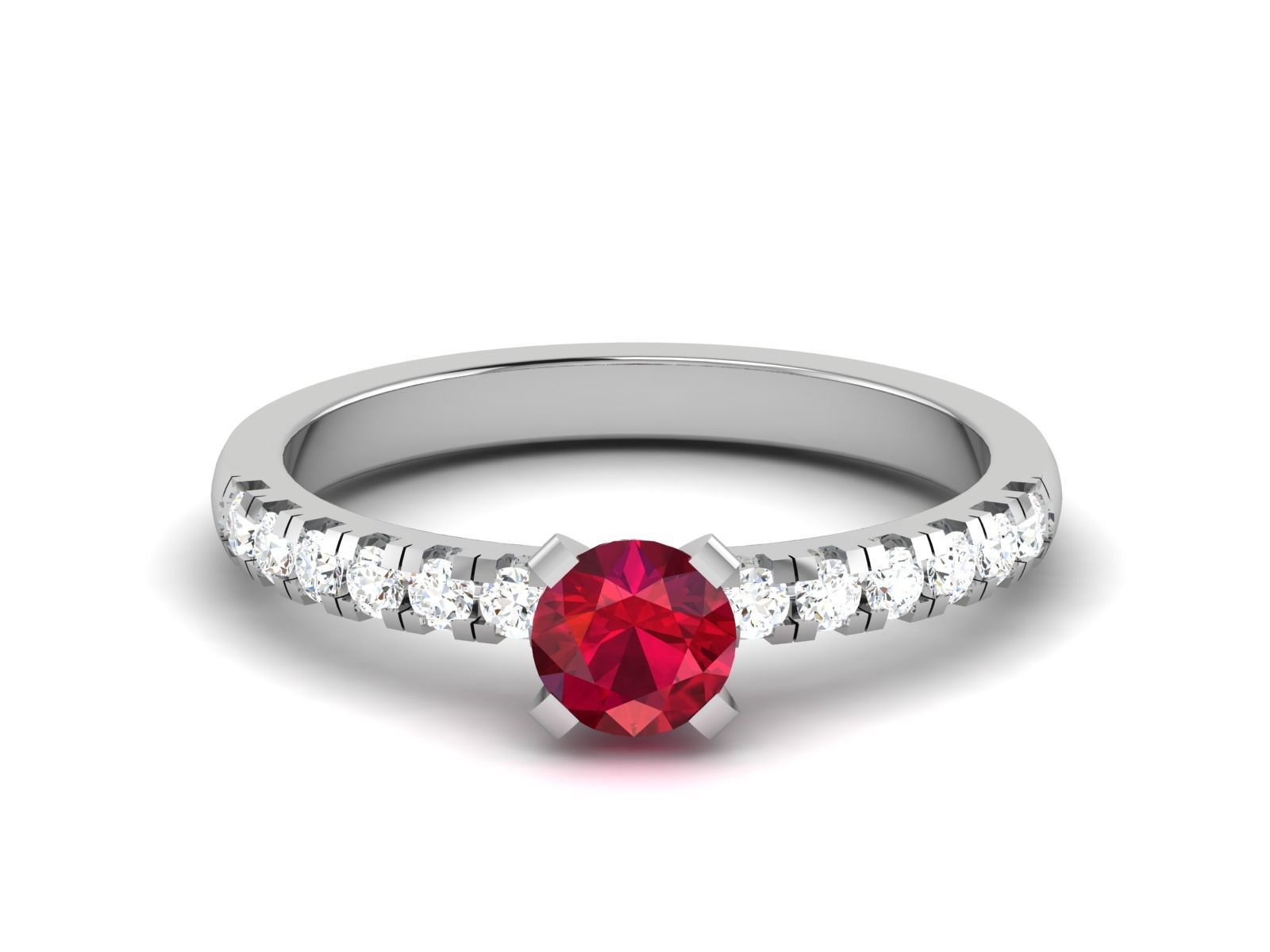 Solitaire ring model 3D print model 3D print model_6