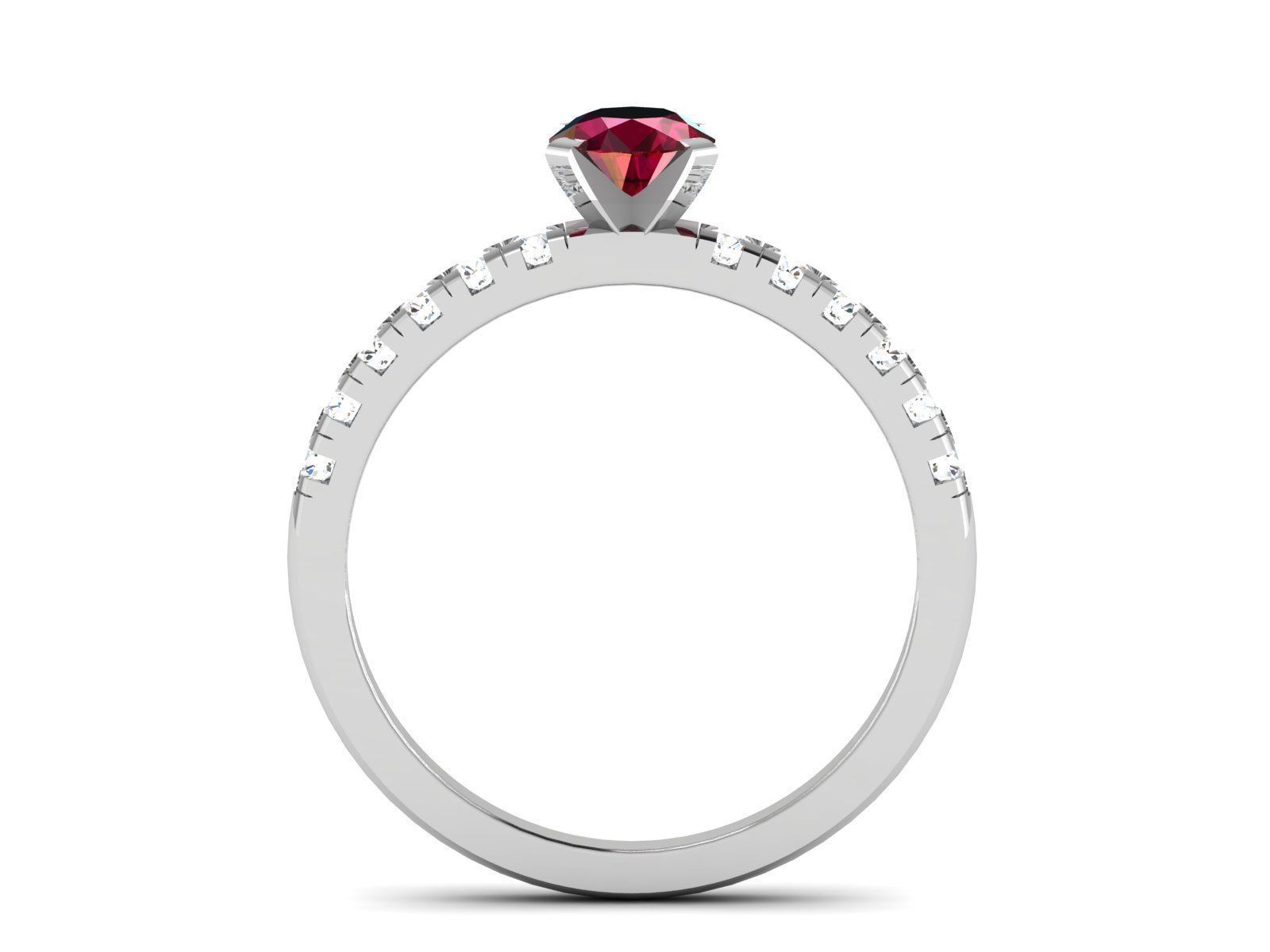 Solitaire ring model 3D print model 3D print model_1