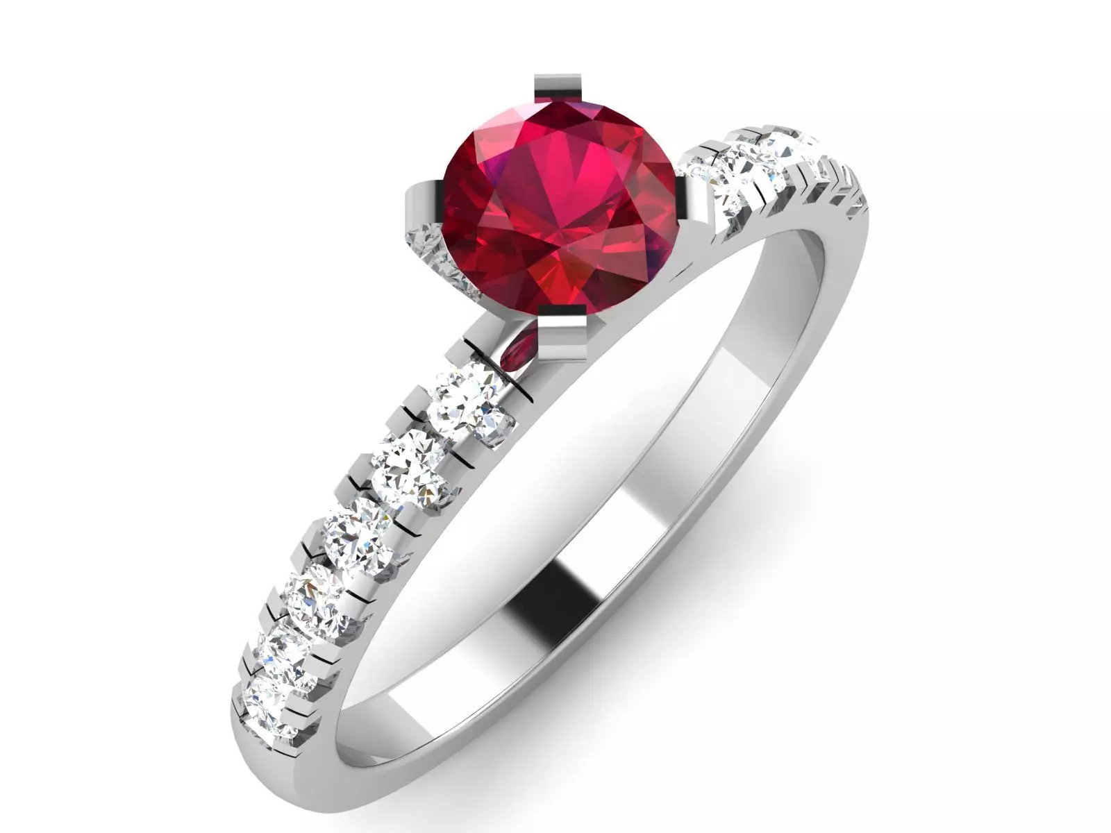 Solitaire ring model 3D print model 3D print model_0