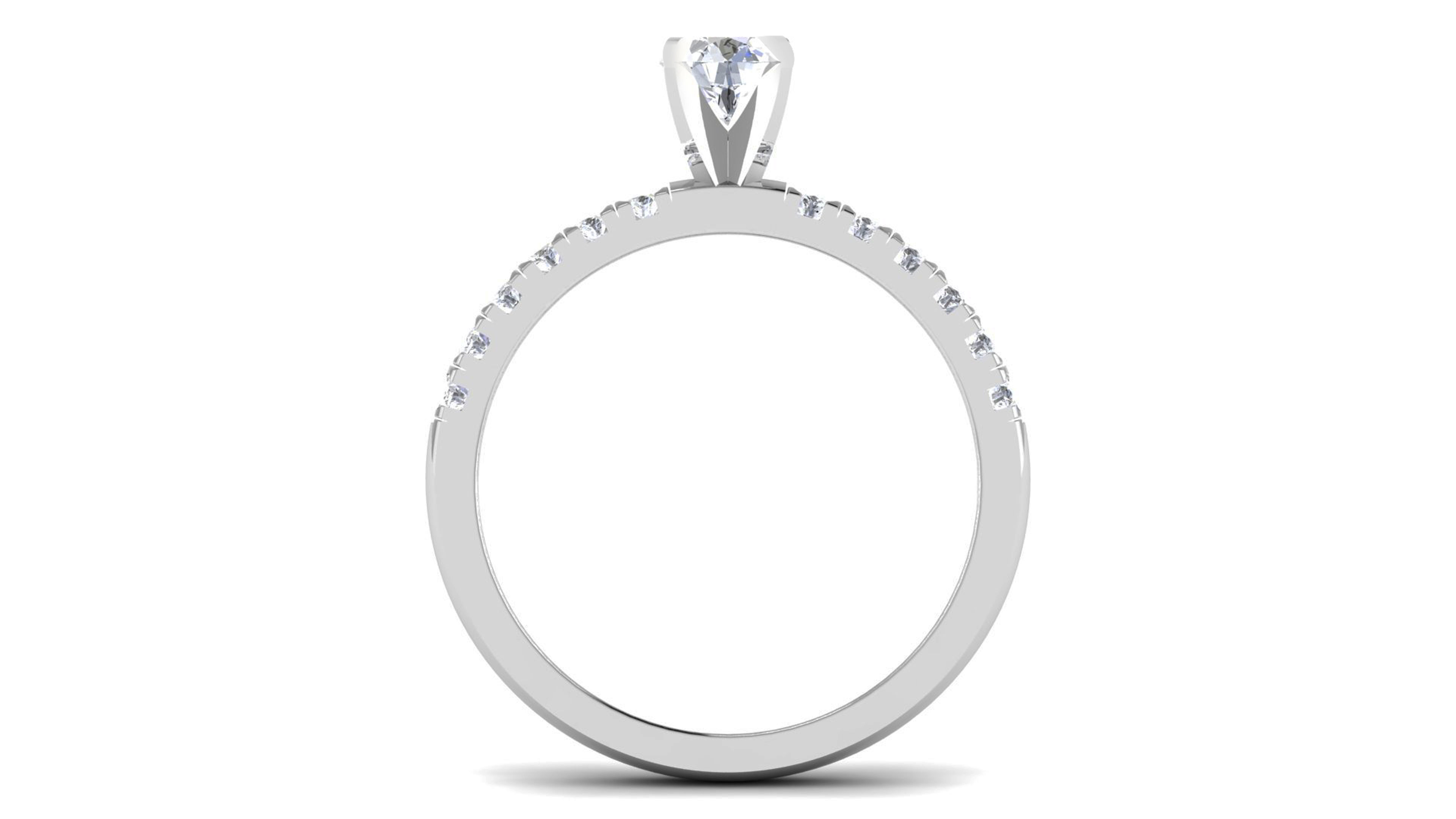 Solitaire ring model 3D print model 3D print model_16