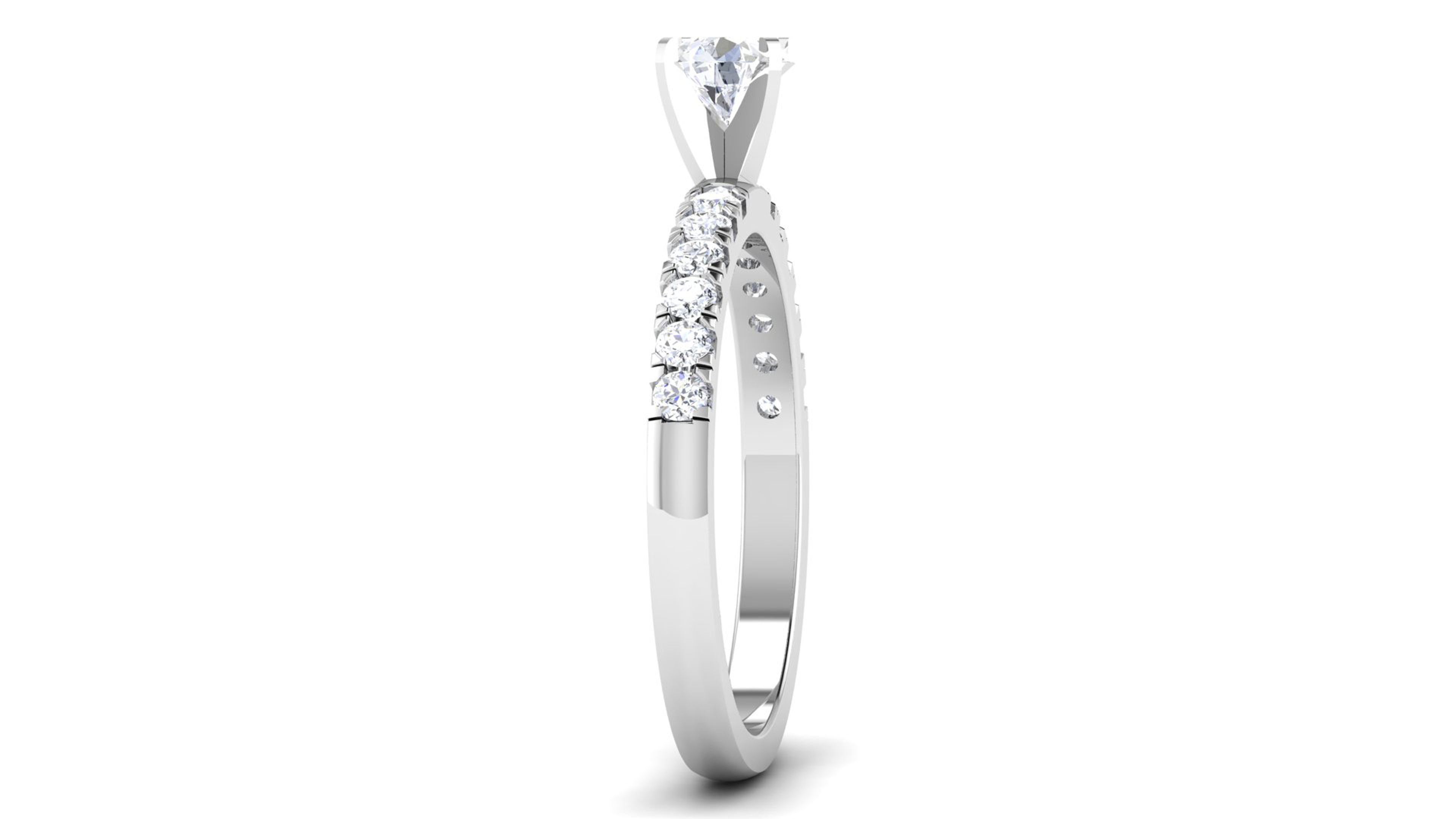 Solitaire ring model 3D print model 3D print model_18
