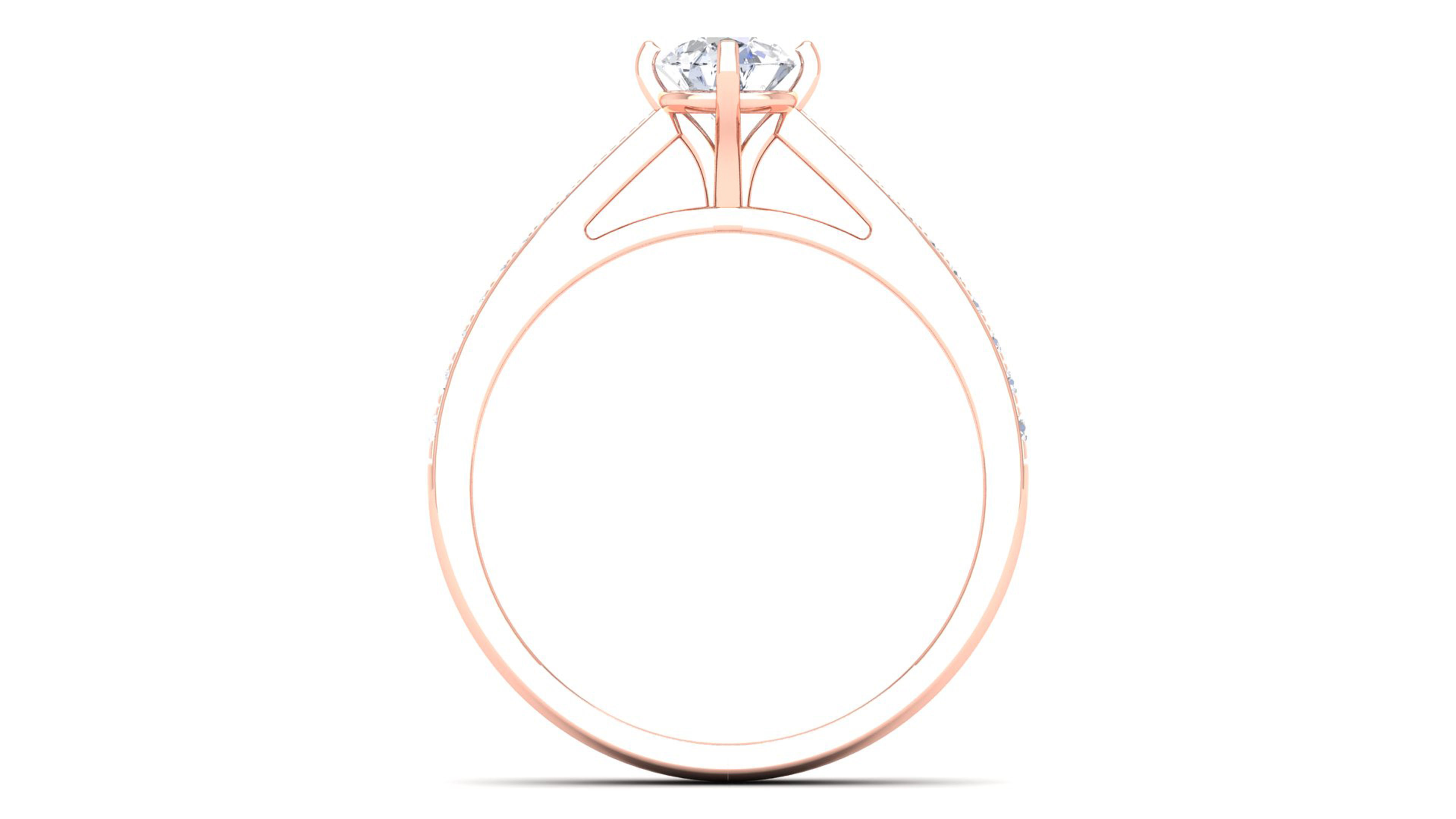 Solitaire ring model 3D print model 3D print model_1