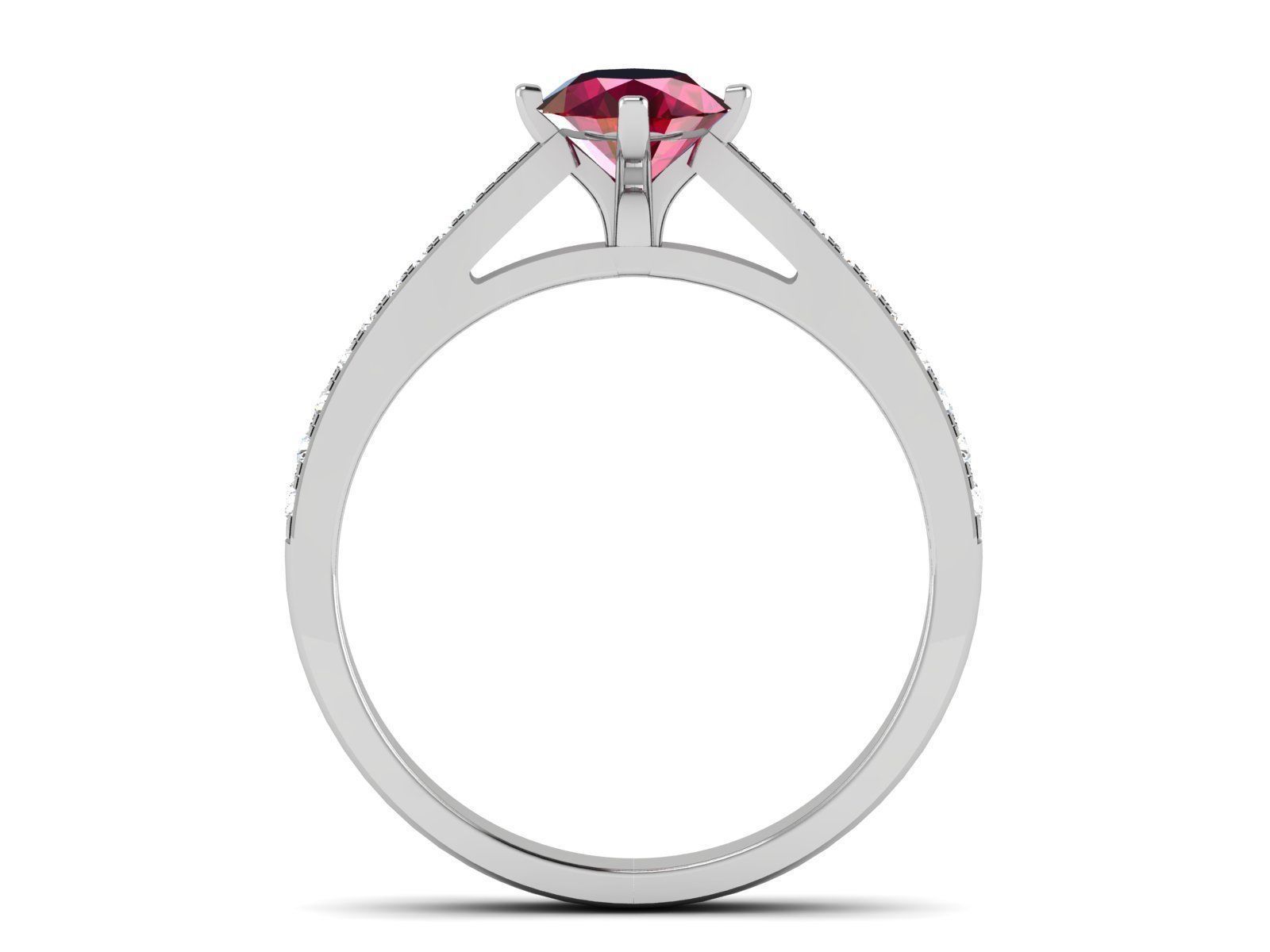 Solitaire ring model 3D print model 3D print model_5