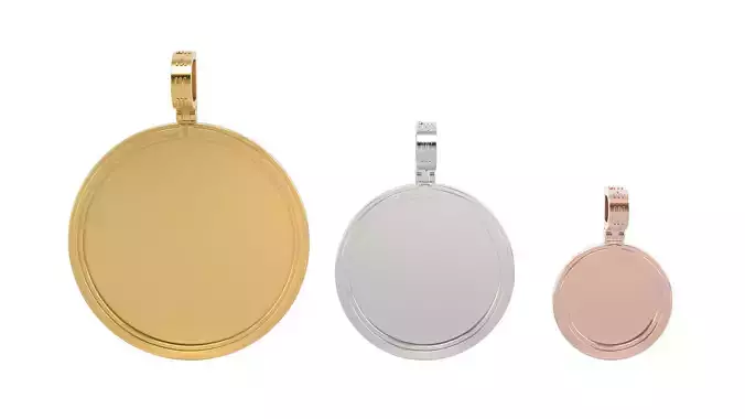 Picture pendant 1-2 inch N 57 3D print model